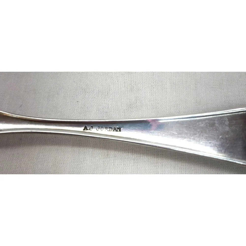 AJ Jordan Ornate Silver Serving Spoon 9